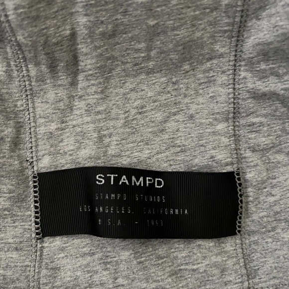 Stampd Women's Unisex Gray Pullover Hoodie with Scoop Hem & Thumb Holes - Large - Picture 10 of 15